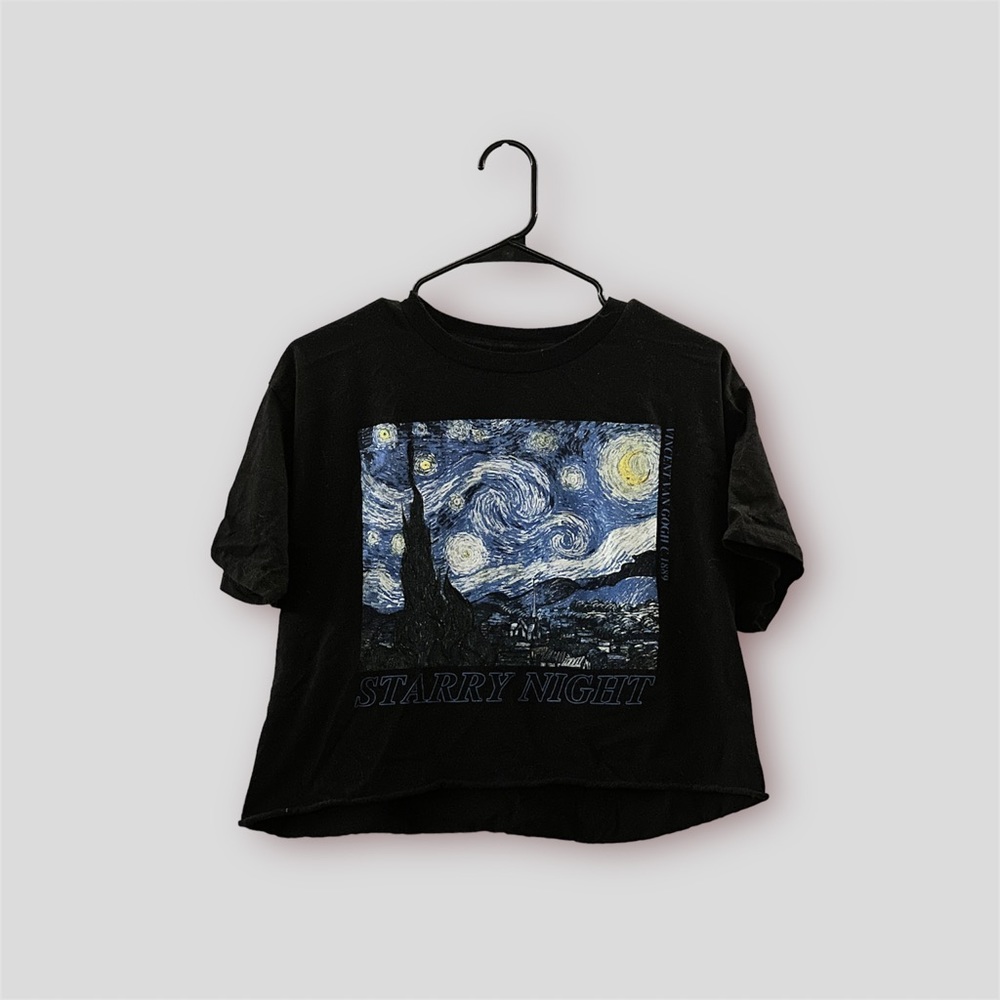 Van Gogh cropped tshirt